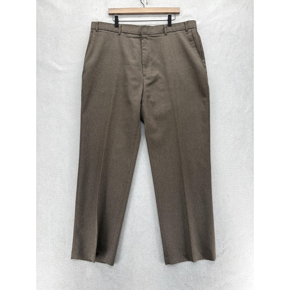 Vintage Levi's Action Slacks Dress Pants Mens 42x32 Brown Classic Polyester 90s
